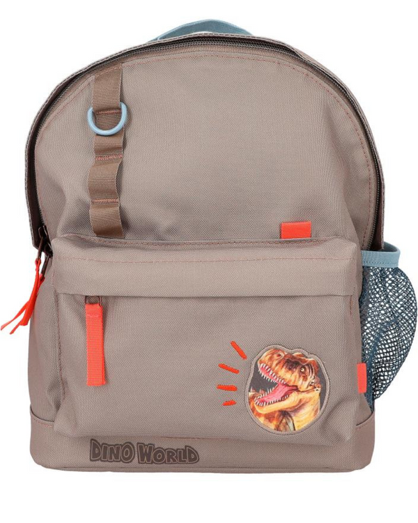 KHAKI BROWN DINO WORLD BACKPACK