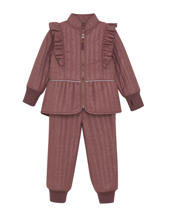 SET TERMIC EN FANT ROSE TAUPE CU SCLIPICI